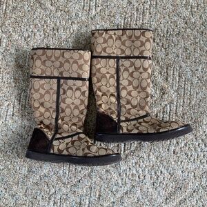 Women’s Brown Coach Boots Size 9 B Nikole Style